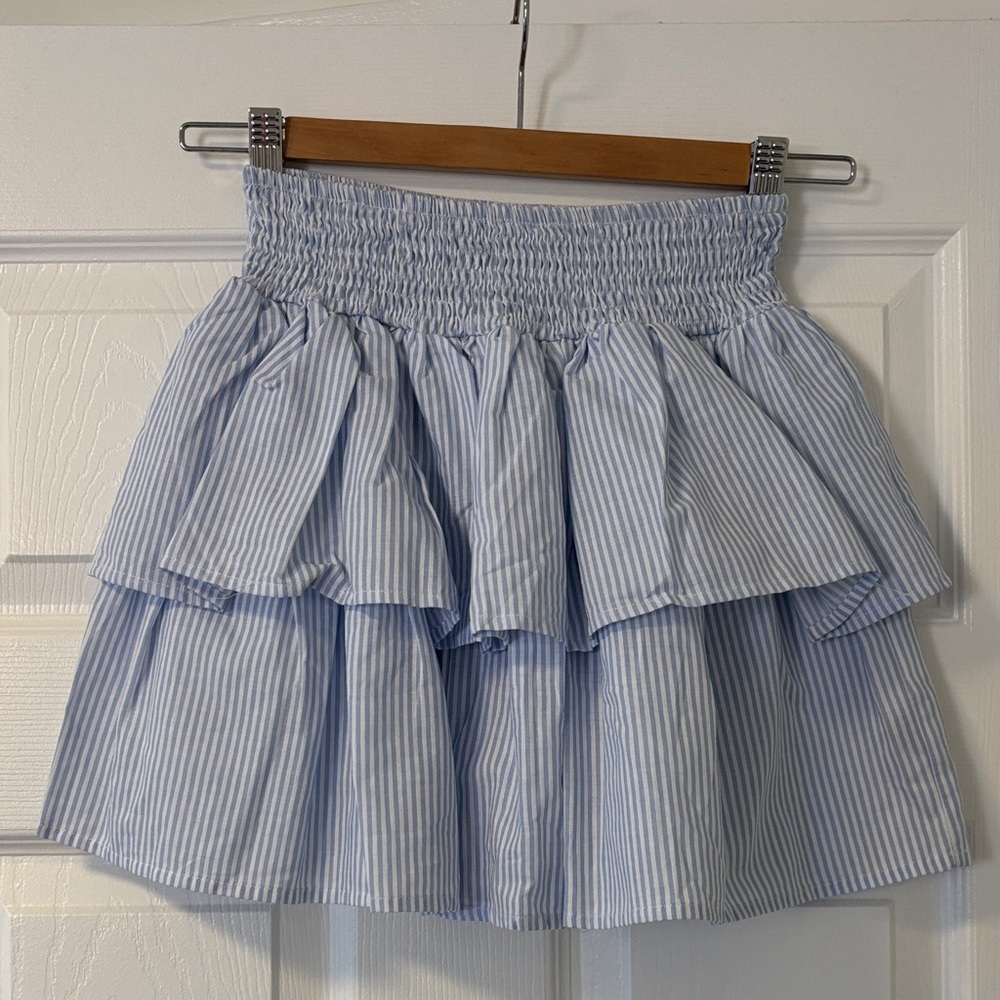 Subdued Blue Striped Women's Skirt